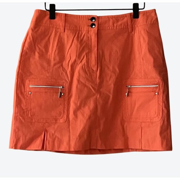 Jamie Sadock Women's Size 10 Coral Pink Lined Cargo Golf Skort Waist 31" - Picture 2 of 9